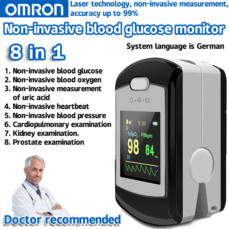 New Omron 8-in-1 non-invasive blood glucose meter